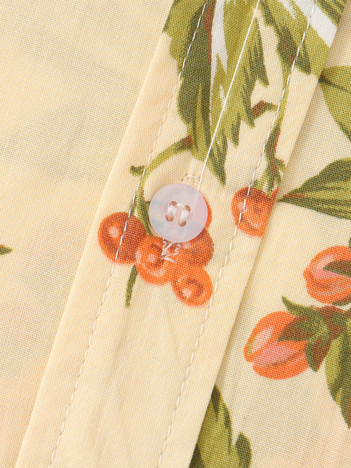 Casual Short Sleeve Retro 70s Floral Shirt for Men