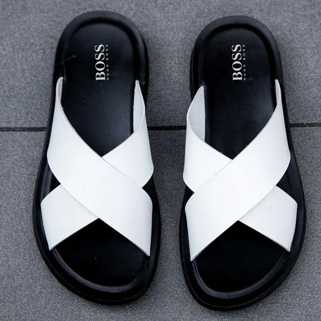 BS™ LuxeStride - Leather Comfort Slides