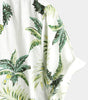 Men's Short Sleeve Hawaiian Print Cotton Shirt with Pineapple and Tropical Fruits
