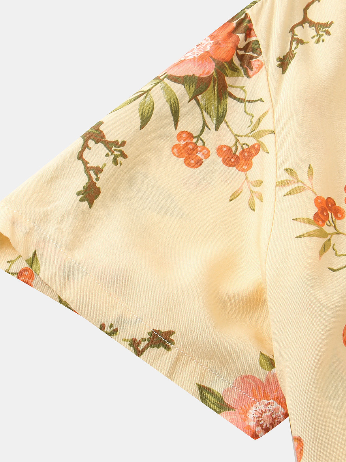 Casual Short Sleeve Retro 70s Floral Shirt for Men