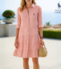 Striped Shirt Dress by R. Lauren + Free R. Lauren Sun Hat