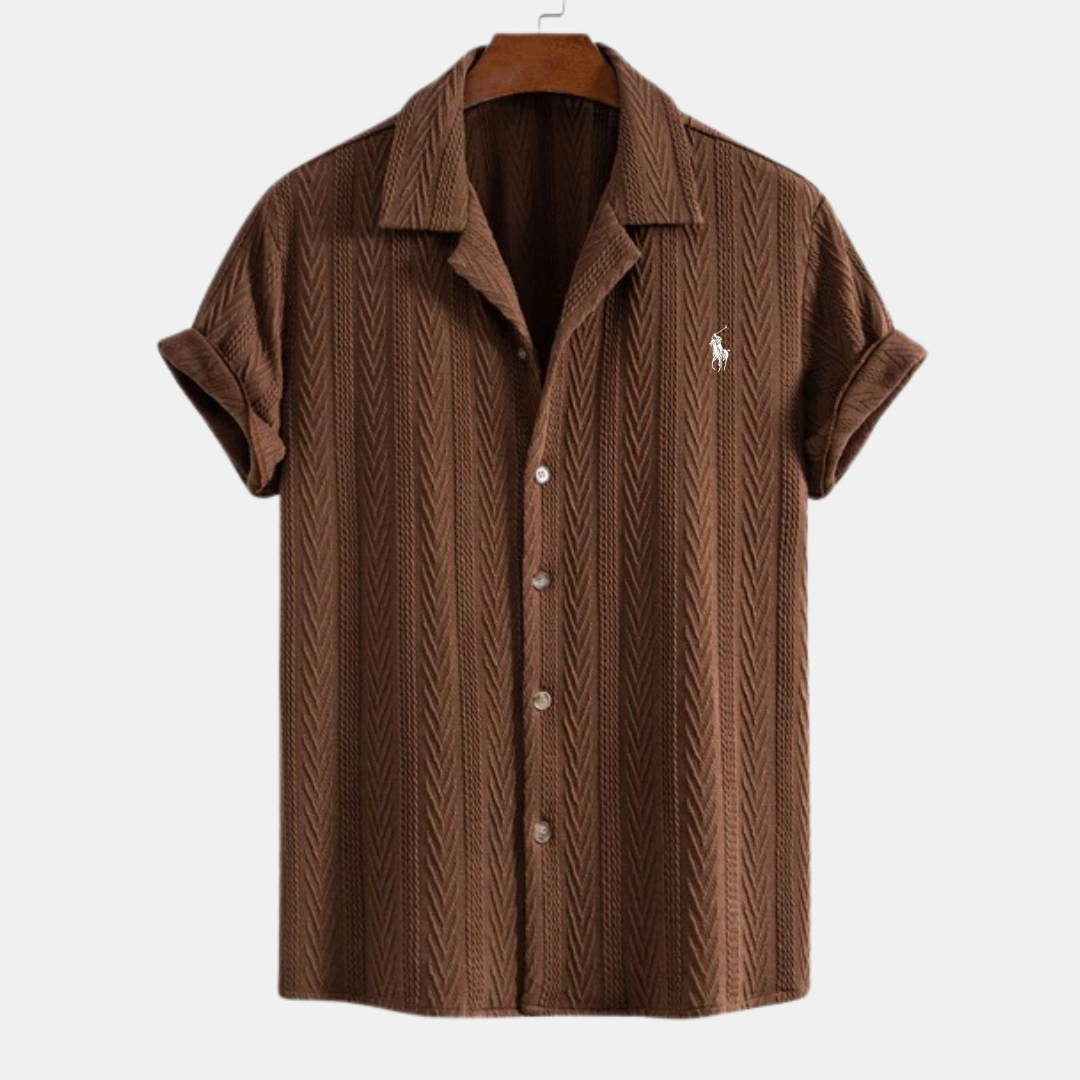 Ralph Lauren™ Jacquard Cuban Shirt & Textured Shorts