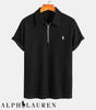 Premium Men’s Cable-Knit Polo Shirt