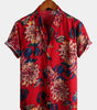 Men's Pure Cotton Hawaiian Style Holiday Print Shirt
