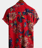 Men's Pure Cotton Hawaiian Style Holiday Print Shirt