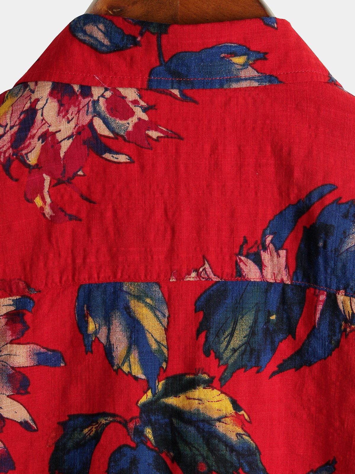 Men's Pure Cotton Hawaiian Style Holiday Print Shirt