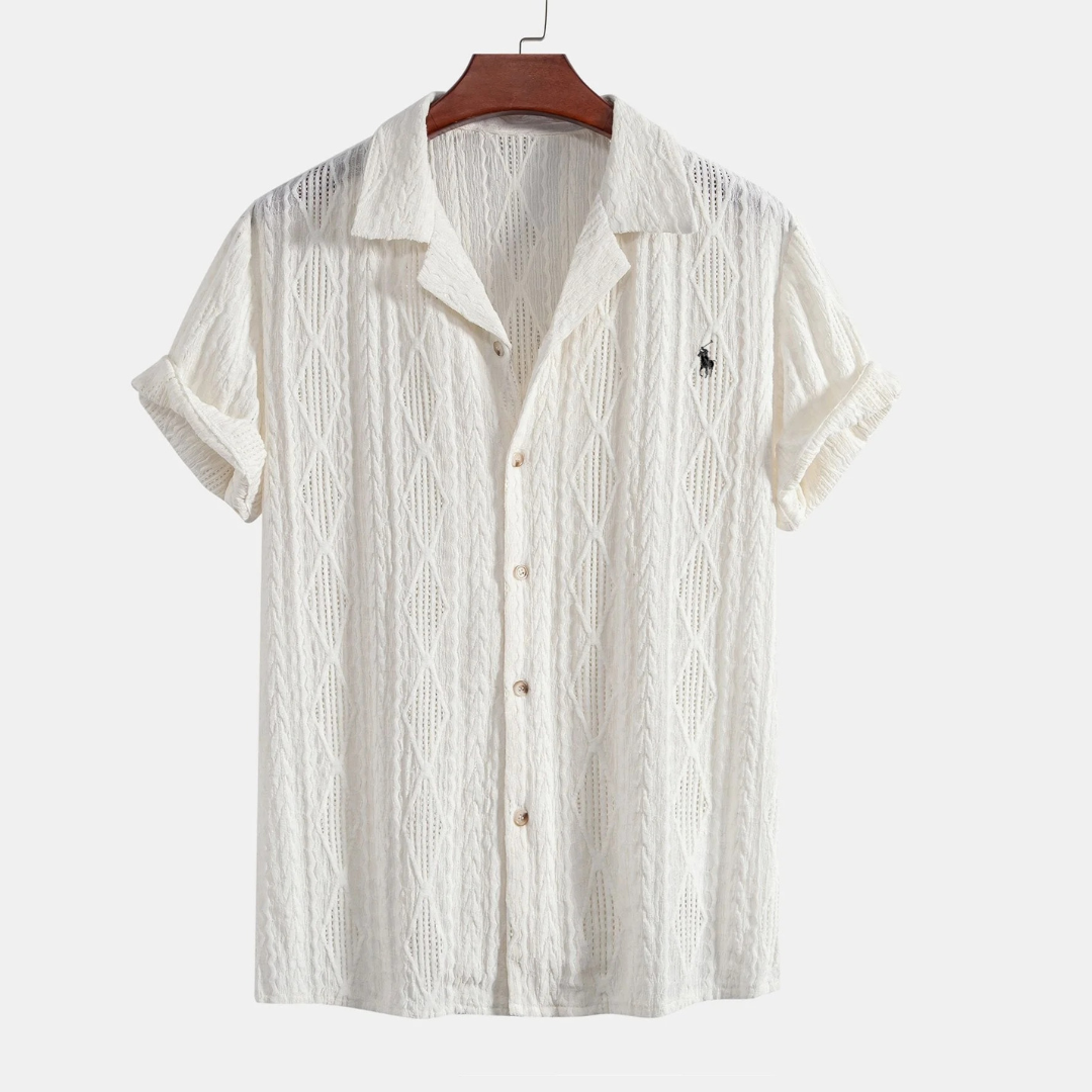 Ralph Lauren™ Jacquard Cuban Shirt & Textured Shorts
