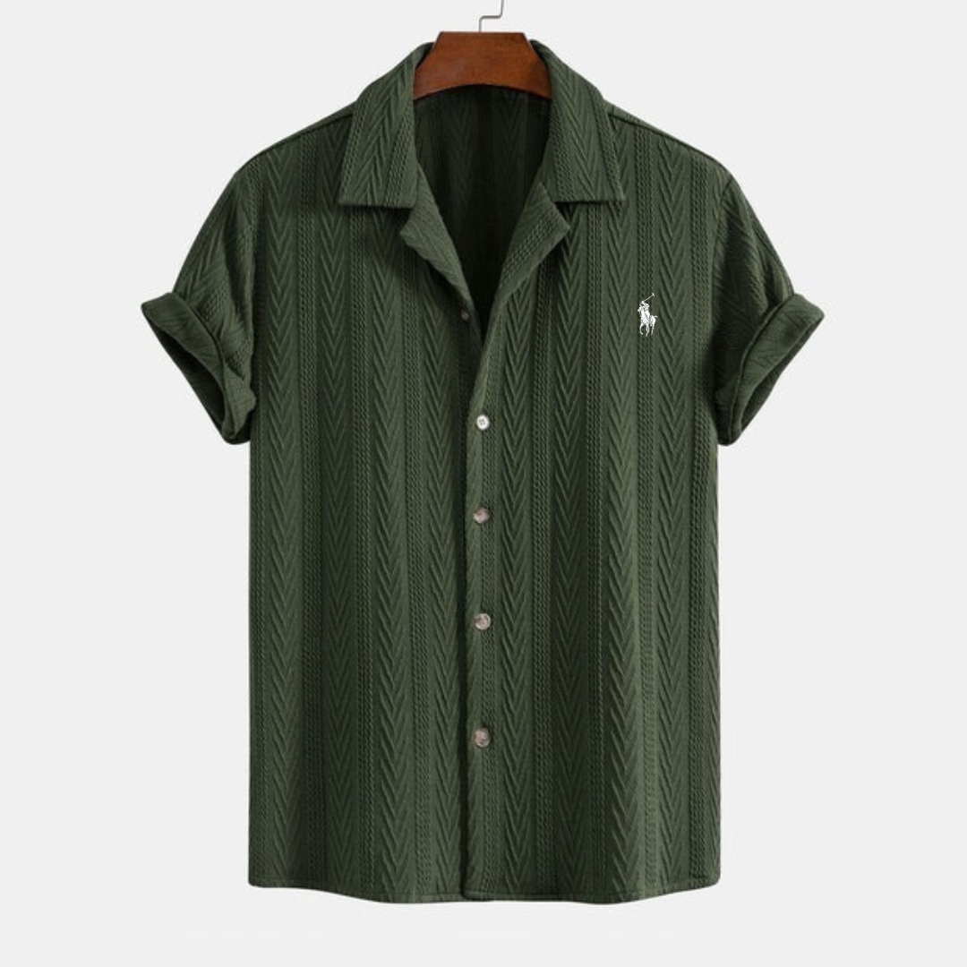 Ralph Lauren™ Jacquard Cuban Shirt & Textured Shorts