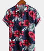 Men's Pure Cotton Hawaiian Print Holiday Shirt