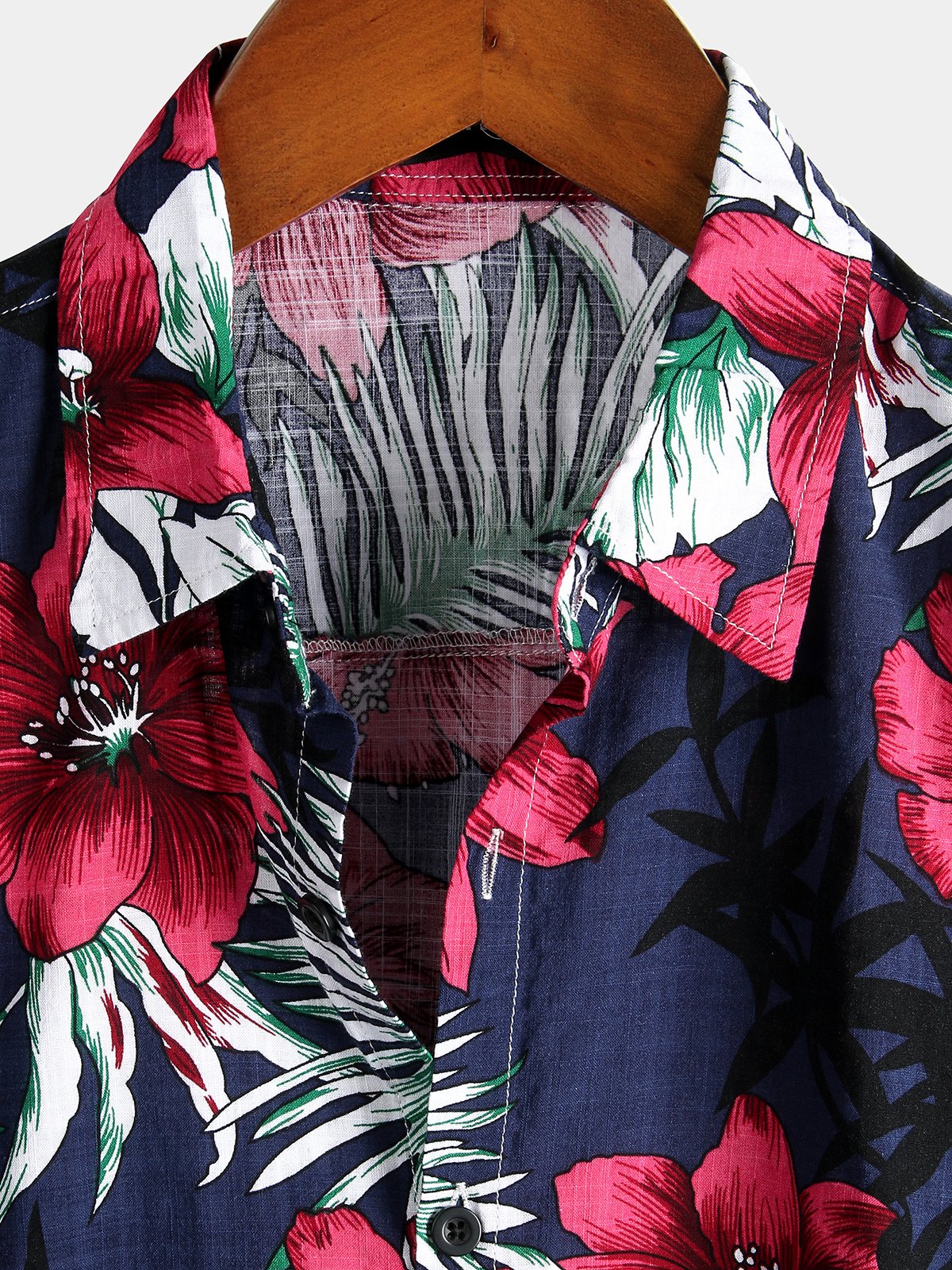 Men's Pure Cotton Hawaiian Print Holiday Shirt