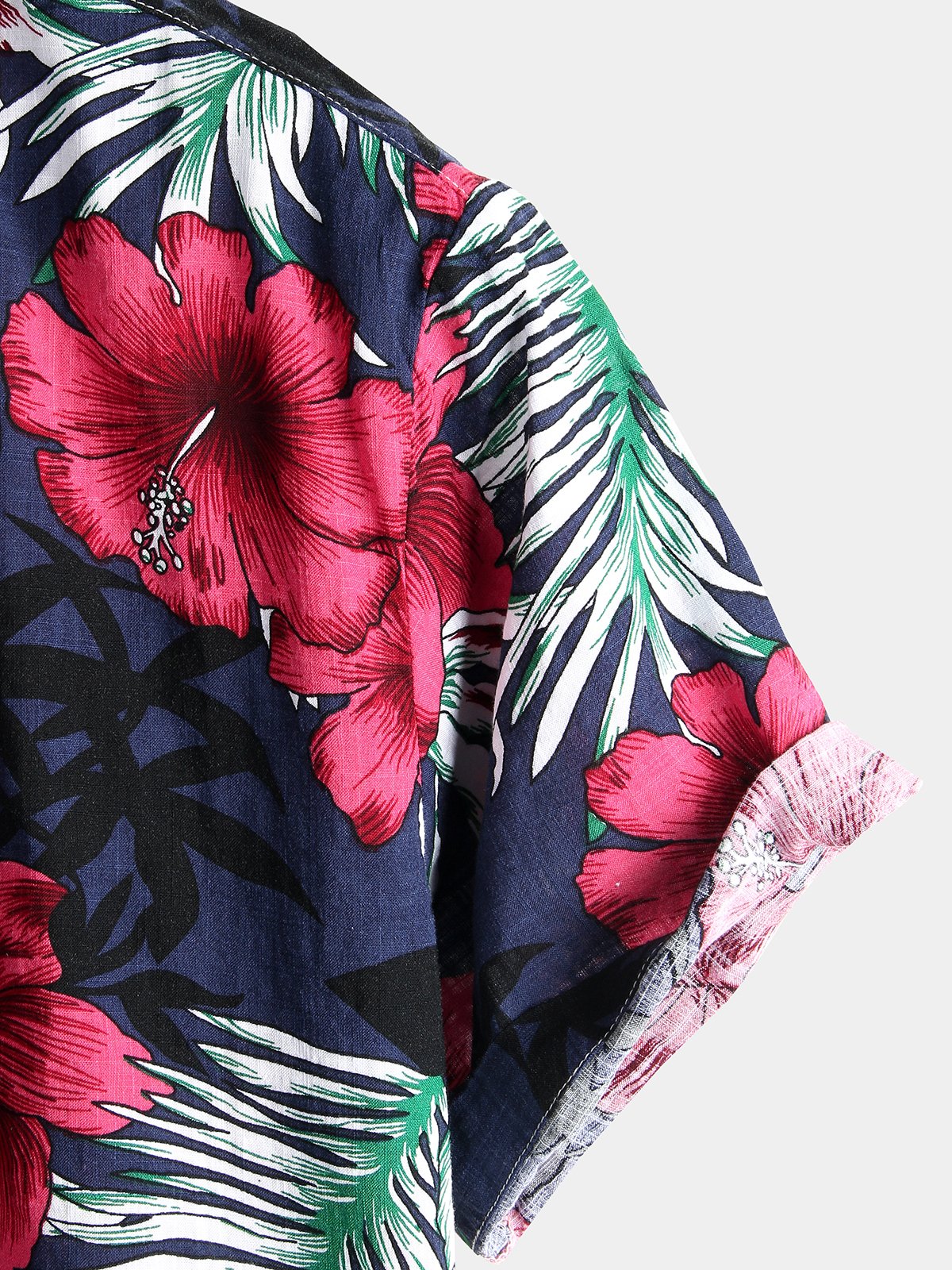 Men's Pure Cotton Hawaiian Print Holiday Shirt