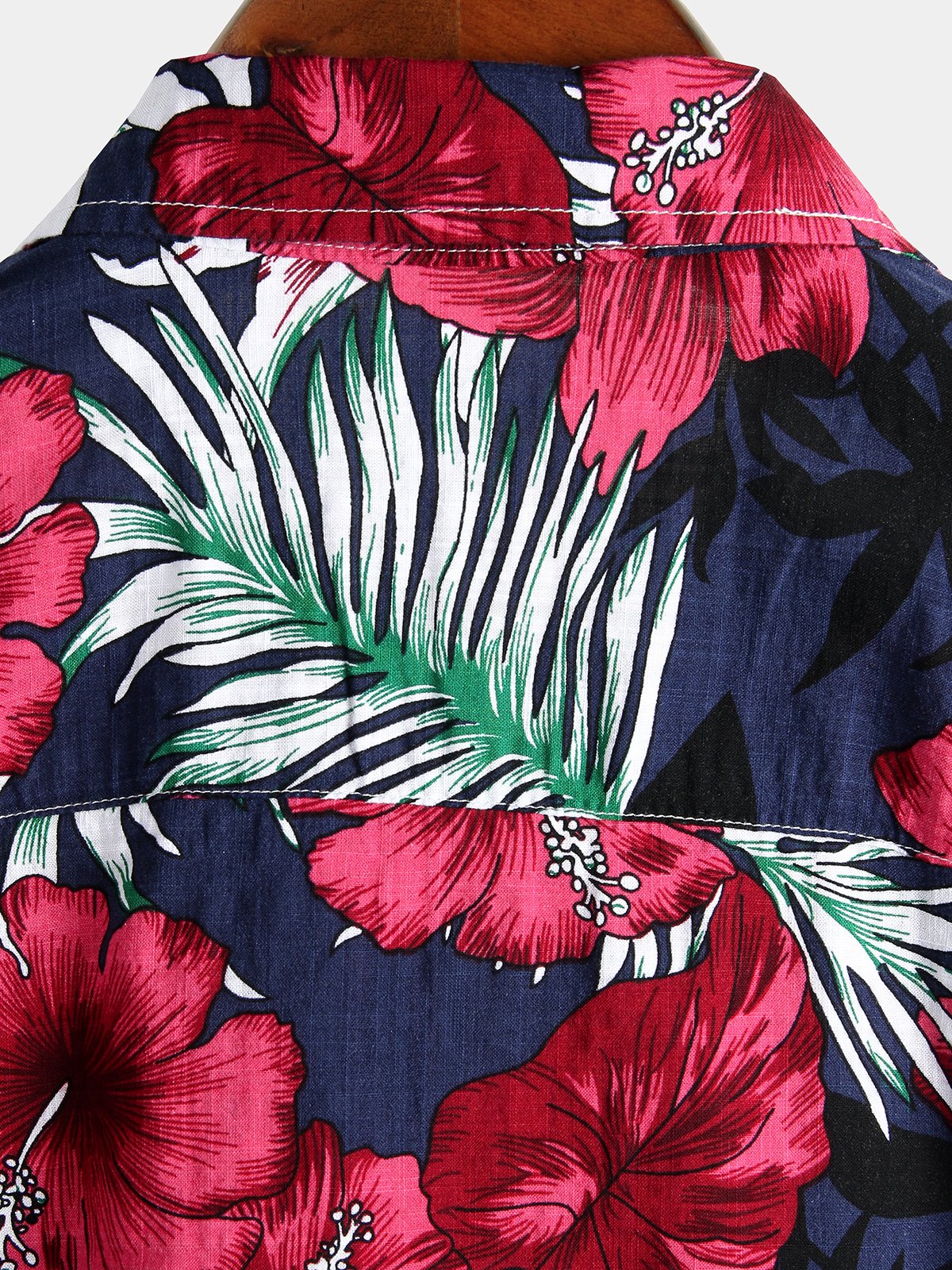 Men's Pure Cotton Hawaiian Print Holiday Shirt