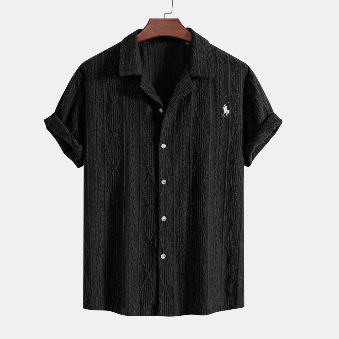 Ralph Lauren™ Jacquard Cuban Shirt & Textured Shorts