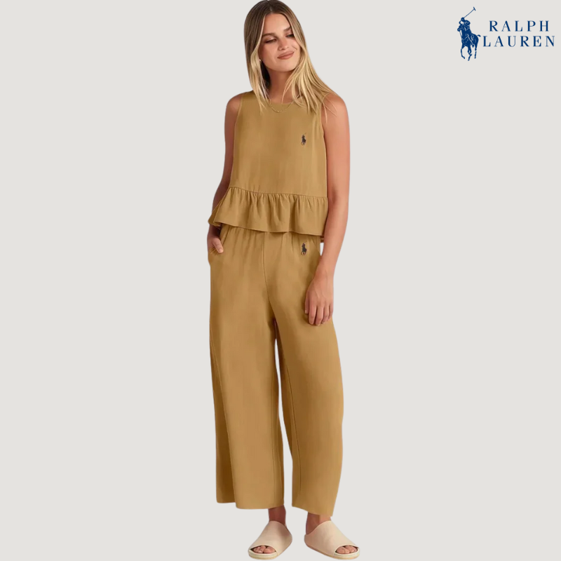 R. Ꮮаᴜгеn Ruffle Strap Two-Piece Set + Free Sun Hat – Buy 1, Get 2