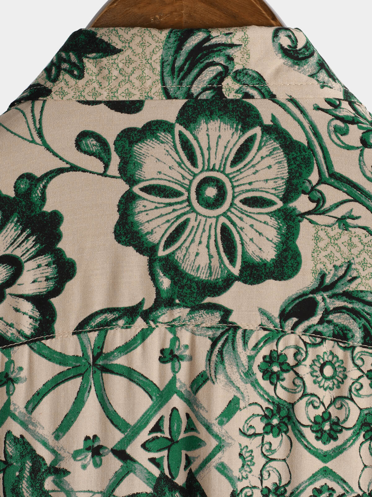 Men's Short Sleeve Hawaiian Shirt with Floral Print, Vintage Style, Breathable Holiday Style