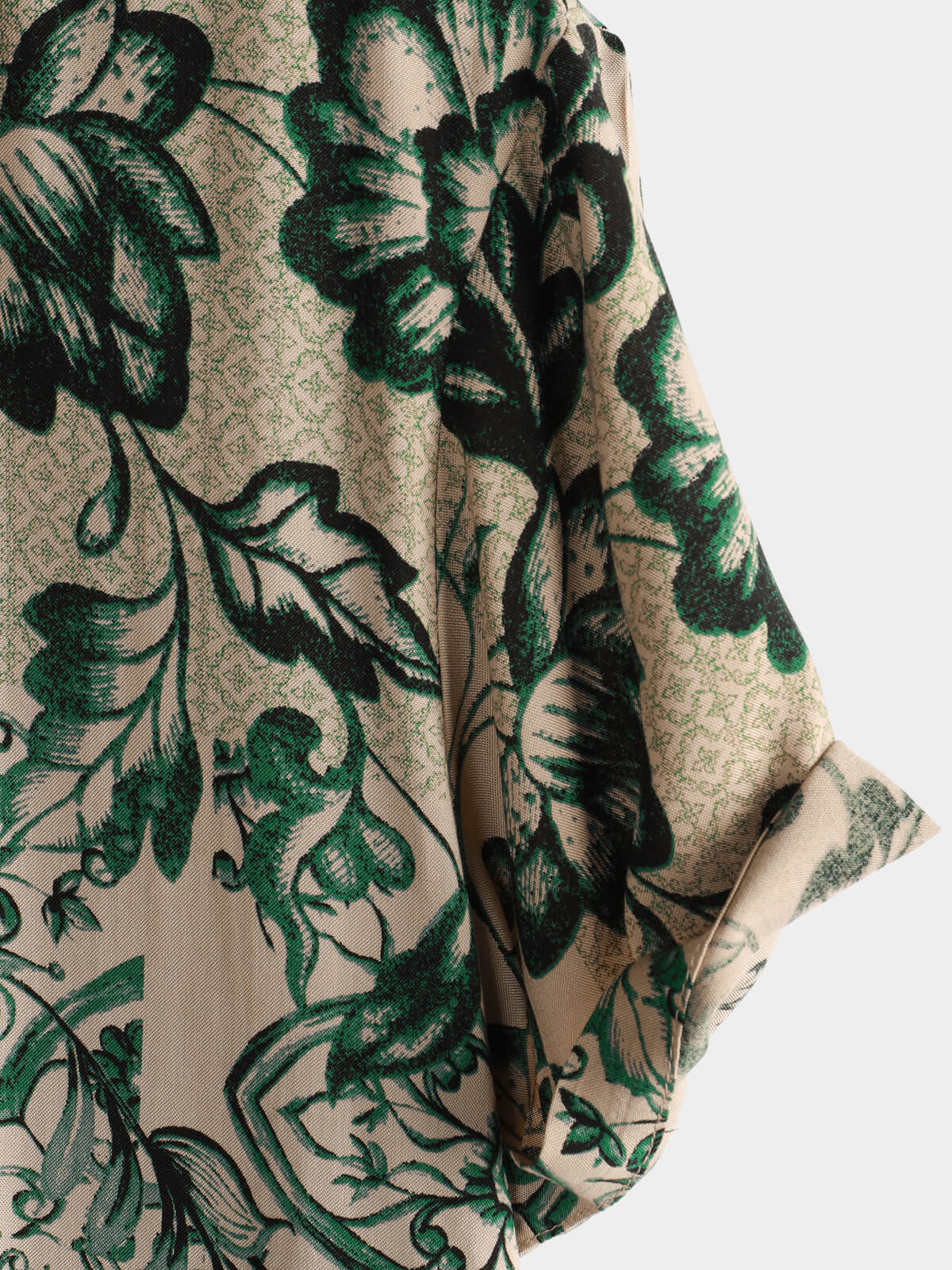 Men's Short Sleeve Hawaiian Shirt with Floral Print, Vintage Style, Breathable Holiday Style