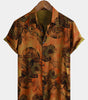 Men's Short Sleeve Retro Floral Print Hawaiian Shirt
