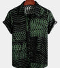 Striped Printed Short Sleeve Shirt for Men