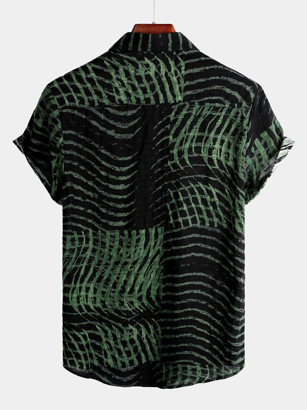 Striped Printed Short Sleeve Shirt for Men