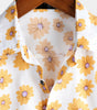 Tropical Hawaiian Flower Print Cotton Shirt for Men
