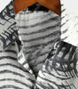 Men's Short Sleeve Striped Printed Shirt