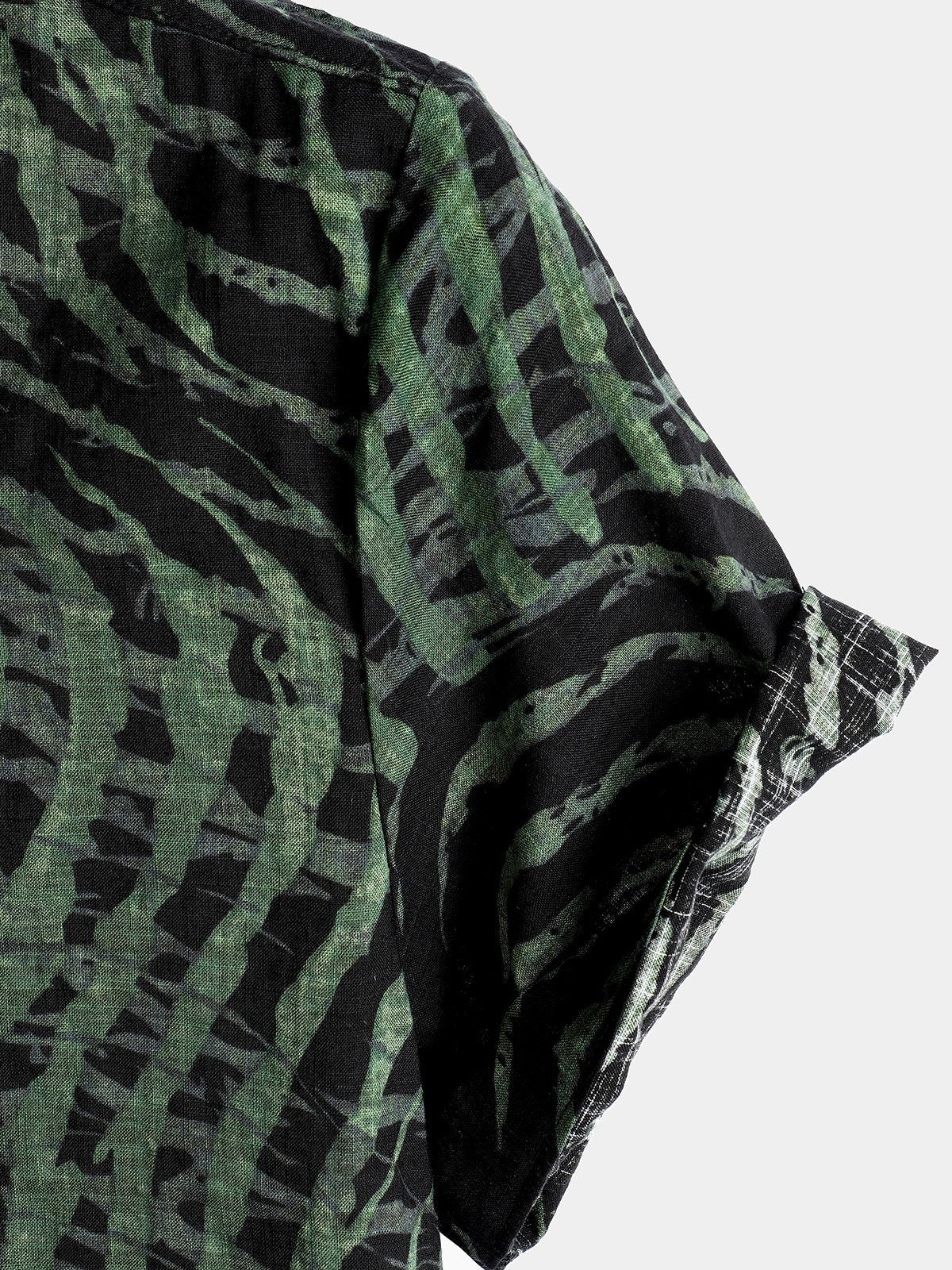 Striped Printed Short Sleeve Shirt for Men