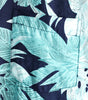Men's Blue Tropical Leaf Print Short Sleeve Shirt
