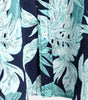 Men's Blue Tropical Leaf Print Short Sleeve Shirt