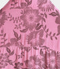 Men's Short Sleeve Hawaiian Shirt with Breathable Buttons in Pink Floral Print