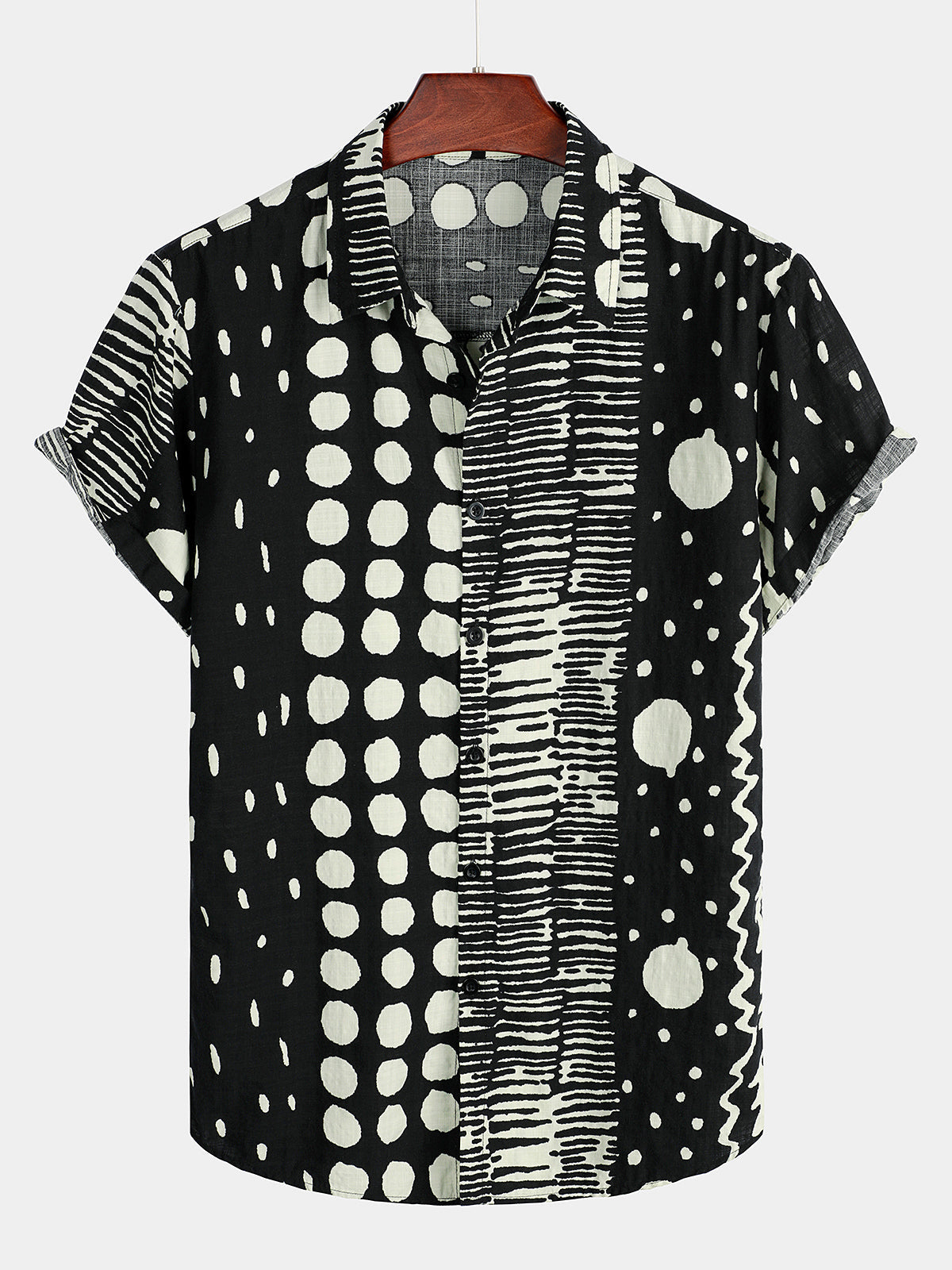 Short-Sleeved Printed Shirt for Men