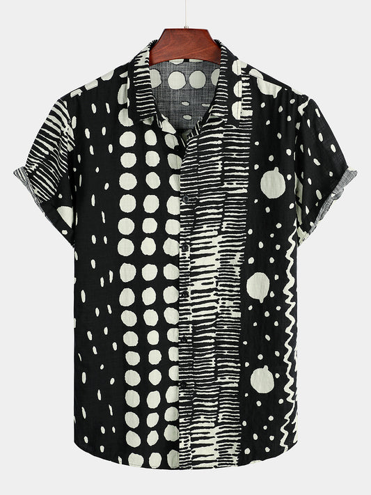 Short-Sleeved Printed Shirt for Men