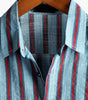 Striped Short-Sleeved Printed Shirt for Men