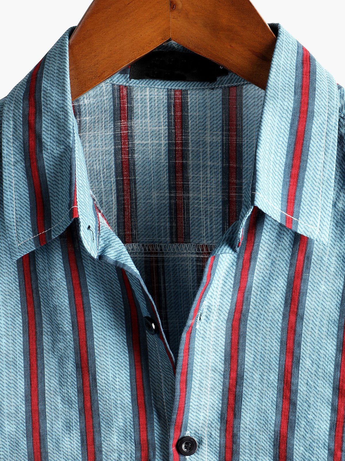 Striped Short-Sleeved Printed Shirt for Men
