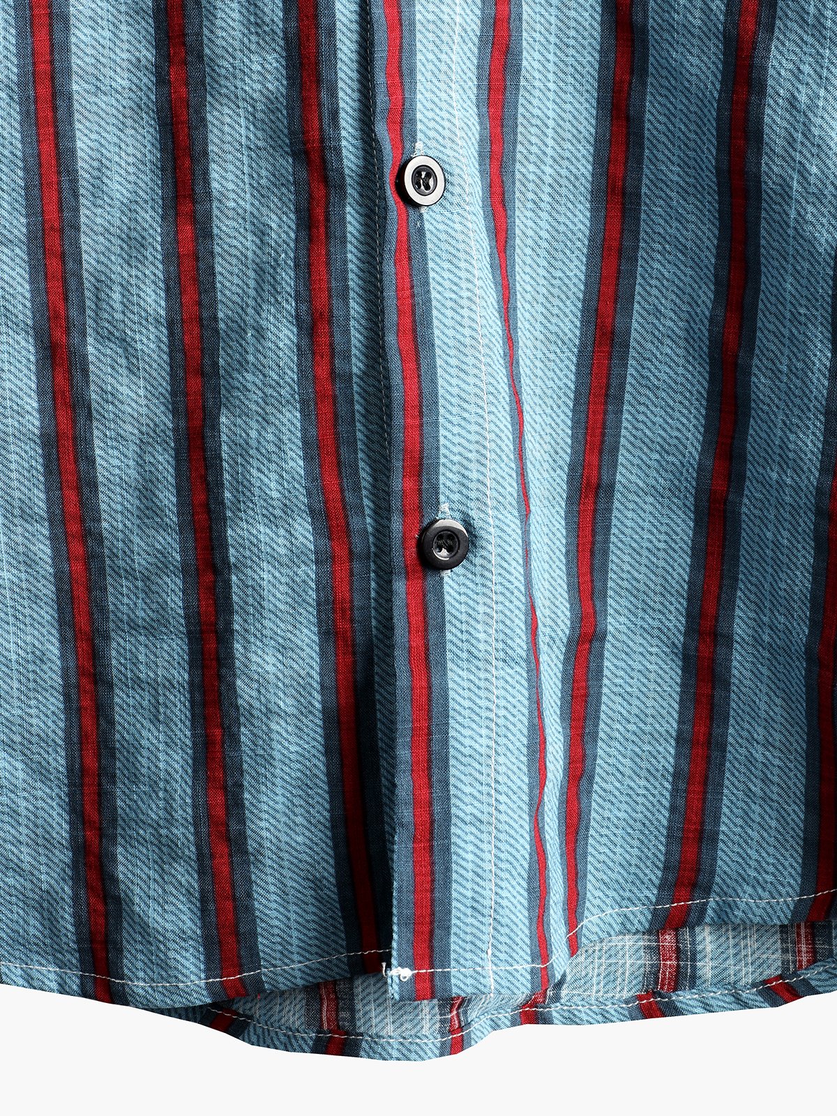 Striped Short-Sleeved Printed Shirt for Men