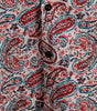 Men's Red Retro Paisley Pattern Short Sleeve Cotton Shirt