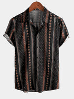 Men's Short Sleeve Retro Cotton Shirts