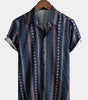 Men's Short Sleeve Retro Cotton Shirts