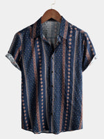 Men's Short Sleeve Retro Cotton Shirts
