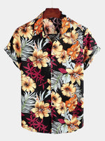 Tropical Hawaiian Floral Cotton Shirt