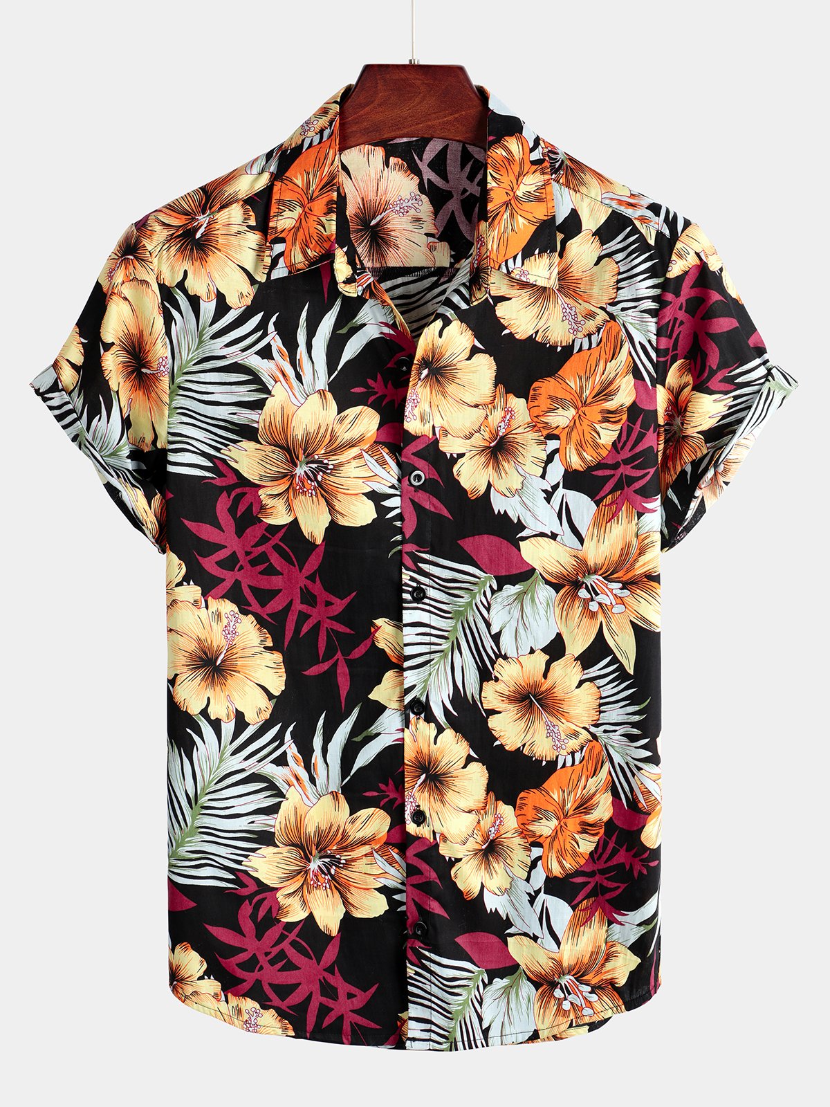 Tropical Hawaiian Floral Cotton Shirt