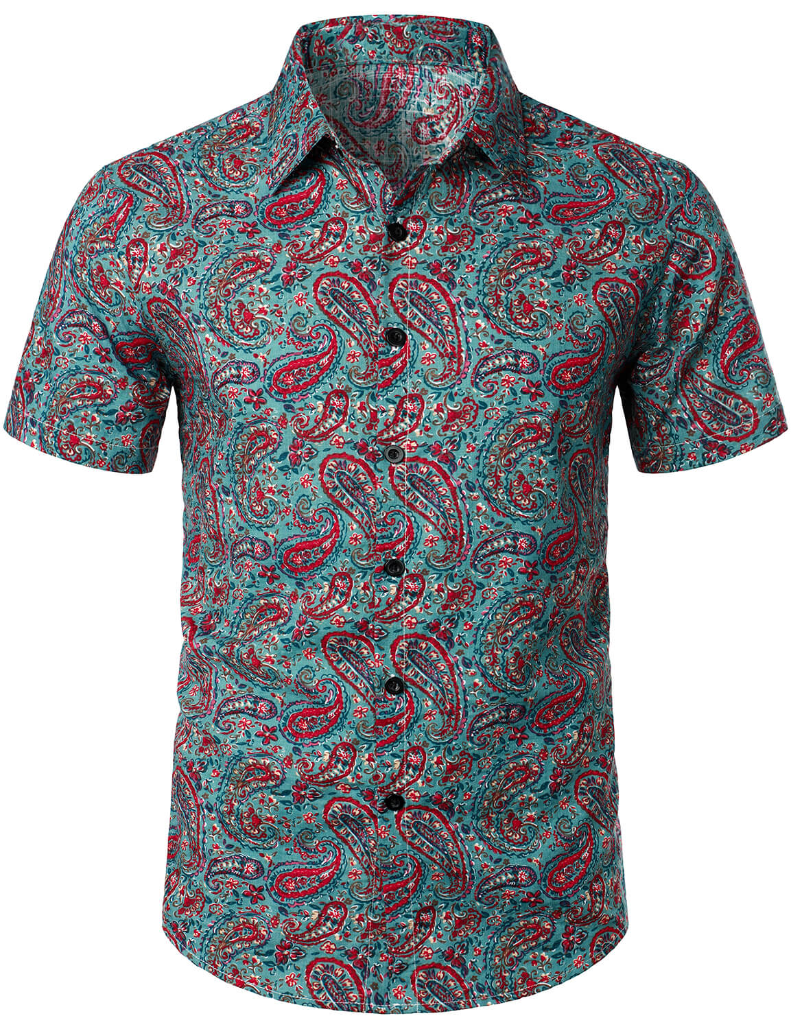Vintage 70s Cotton Paisley Shirt for Men