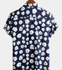 Men's pure cotton shirt with Hawaiian holiday print