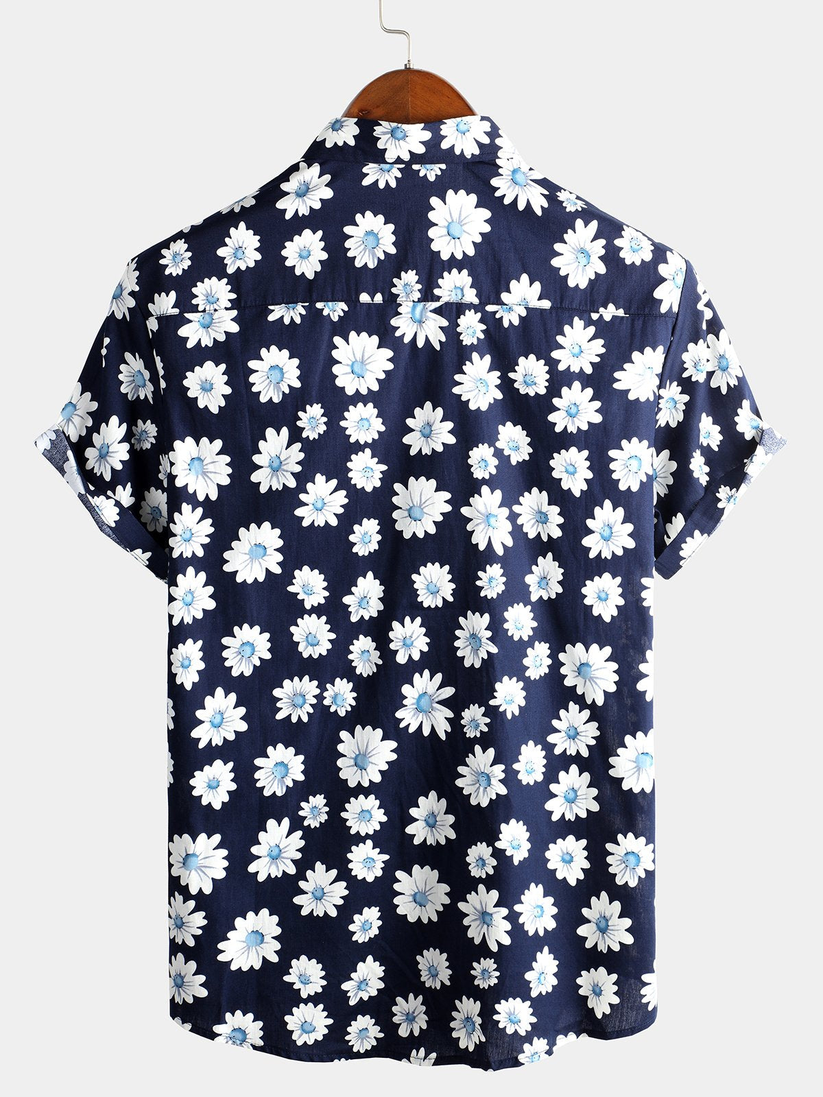 Men's pure cotton shirt with Hawaiian holiday print