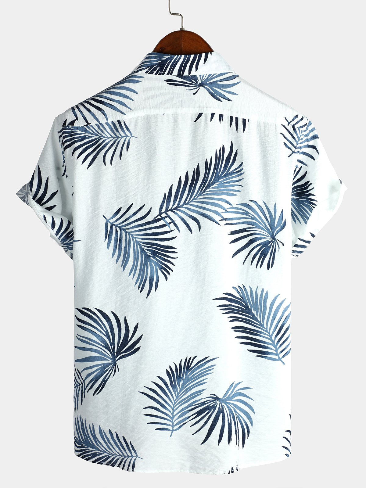Men's Cotton Hawaiian Floral Button-Up Summer Shirt