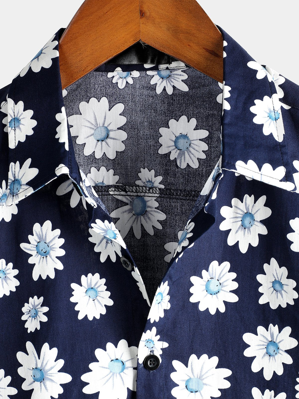 Men's pure cotton shirt with Hawaiian holiday print