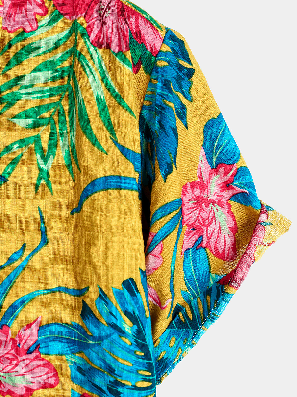 men's pure cotton shirt with Hawaiian holiday print