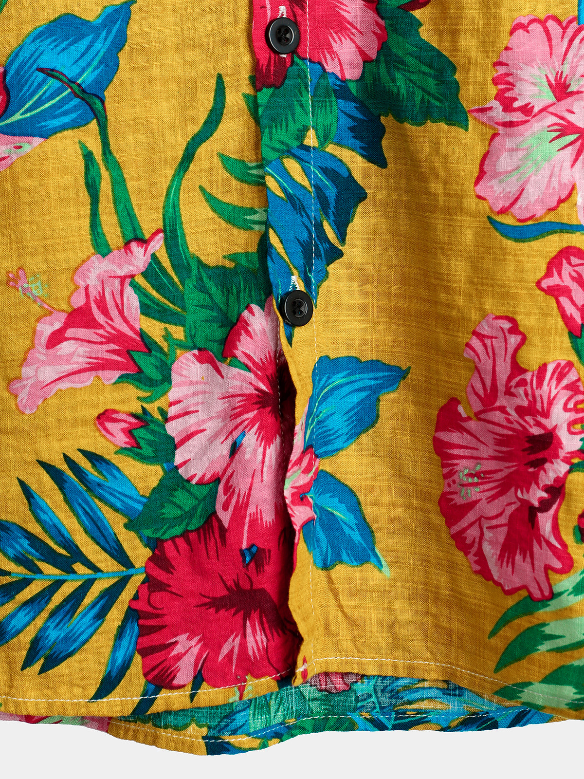 men's pure cotton shirt with Hawaiian holiday print
