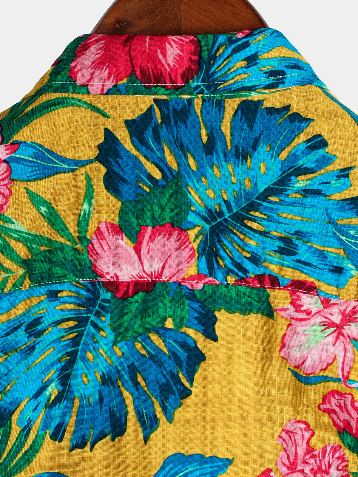 men's pure cotton shirt with Hawaiian holiday print