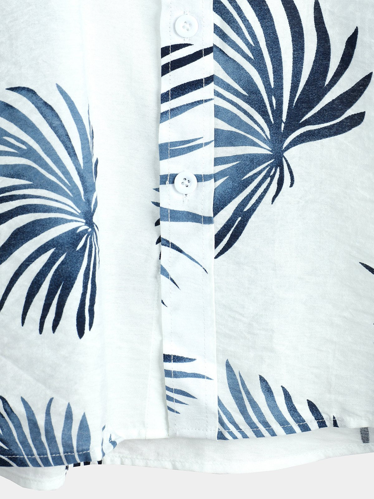 Men's Cotton Hawaiian Floral Button-Up Summer Shirt