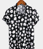 Tropical Hawaiian Flower Print Cotton Shirt for Men